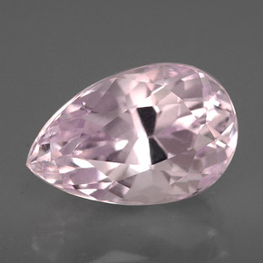 Kunzite rose naturelle en forme de poire, 3,83 ct, VVS