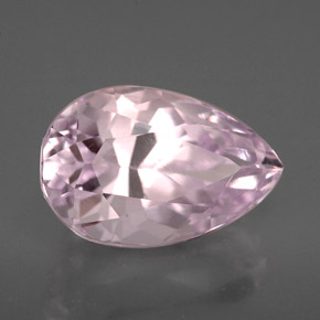 Kunzite rose naturelle en forme de poire, 3,83 ct, VVS
