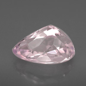 Kunzite rose naturelle en forme de poire, 3,83 ct, VVS