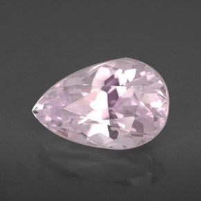 Kunzite rose naturelle en forme de poire, 4,09 ct, VVS