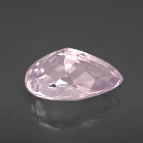 Kunzite rose naturelle en forme de poire, 4,09 ct, VVS
