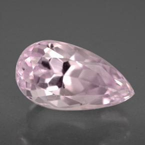 Kunzite Rose naturelle En forme de poire, 5.54 ct, VVS-VS