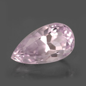 Kunzite Rose naturelle En forme de poire, 5.54 ct, VVS-VS