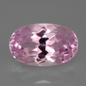 Kunzite rose naturelle coupe ovale, 10,10 ct, VVS-VS
