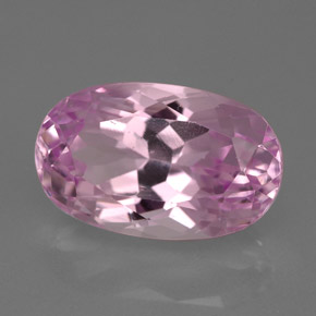 Kunzite rose naturelle coupe ovale, 10,10 ct, VVS-VS