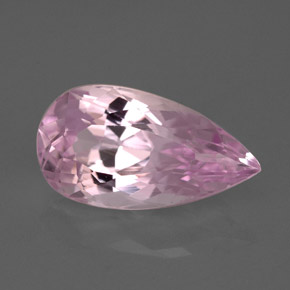Kunzite Rose naturelle En forme de poire, 6.39 ct, VVS