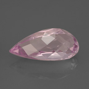Kunzite Rose naturelle En forme de poire, 6.39 ct, VVS