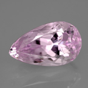 Kunzite rose naturelle en forme de poire, 9,18 ct, VVS-VS