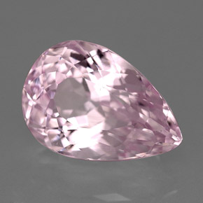 Kunzite rose naturelle en forme de poire, 7,87 ct, VVS-VS