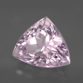 Kunzite rose naturelle trillion, 7,69 ct, VVS