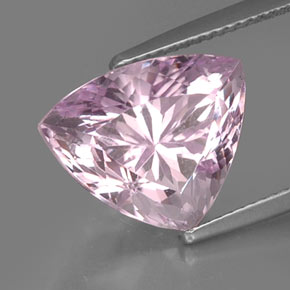 Kunzite rose naturelle trillion, 9,19 ct, VVS-VS