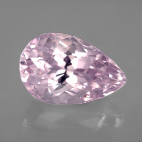 Kunzite Rose naturelle En forme de poire, 6.84 ct, VVS-VS