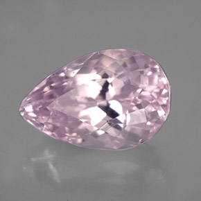 Kunzite Rose naturelle En forme de poire, 6.84 ct, VVS-VS