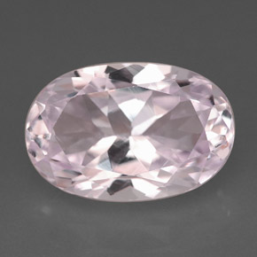 Kunzite rose naturelle coupe ovale, 5,43 ct, VVS-VS