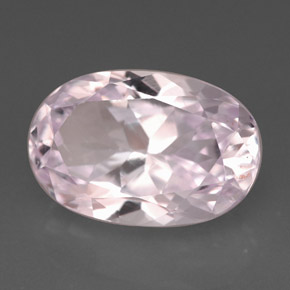 Kunzite rose naturelle coupe ovale, 5,43 ct, VVS-VS