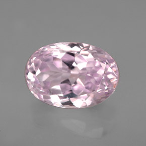 Kunzite rose naturelle coupe ovale, 5,79 ct, VVS-VS