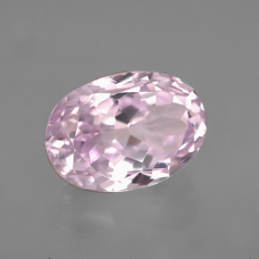 Kunzite rose naturelle coupe ovale, 5,79 ct, VVS-VS