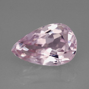 Kunzite Rose naturelle En forme de poire, 4.07 ct, VVS-VS