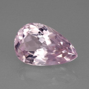 Kunzite Rose naturelle En forme de poire, 4.07 ct, VVS-VS