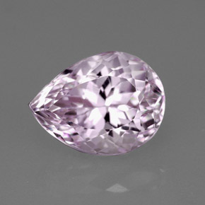 Kunzite rose naturelle en forme de poire, 4,28 ct, VVS-VS