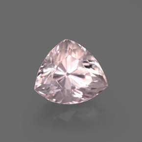 Kunzite rose naturelle trillion, 3,65 ct, VVS-VS