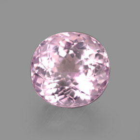 Kunzite Rose naturelle Coupe ovale, 5.53 ct, VVS-VS