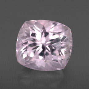 Kunzite rose naturelle coupe coussin, 5,35 ct, VVS-VS