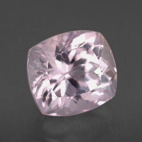 Kunzite rose naturelle coupe coussin, 5,35 ct, VVS-VS
