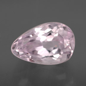 Kunzite Rose naturelle En forme de poire, 3.70 ct, VVS-VS