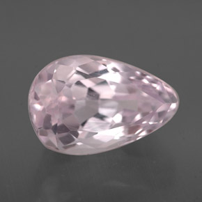 Kunzite Rose naturelle En forme de poire, 3.70 ct, VVS-VS