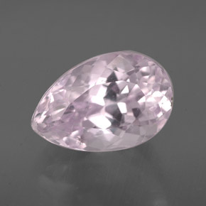 Kunzite rose naturelle en forme de poire, 3,21 ct, VVS-VS