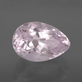 Kunzite rose naturelle en forme de poire, 3,21 ct, VVS-VS