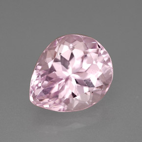 Kunzite rose naturelle en forme de poire, 4,18 ct, VS