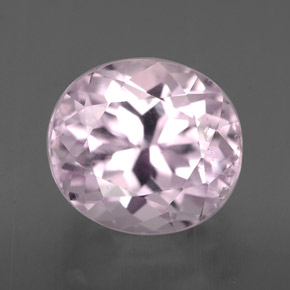 Kunzite rose naturelle coupe ovale, 4,22 ct, VS