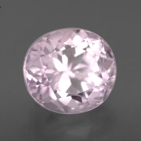 Kunzite rose naturelle coupe ovale, 4,22 ct, VS