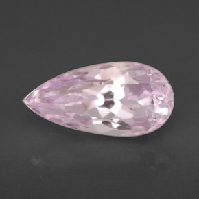 Kunzite rose naturelle en forme de poire, 3,95 ct, VVS