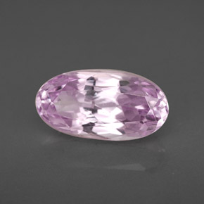 Kunzite rose naturelle coupe ovale, 4,09 ct, VS