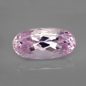 Kunzite rose naturelle coupe ovale, 11,76 ct, VVS