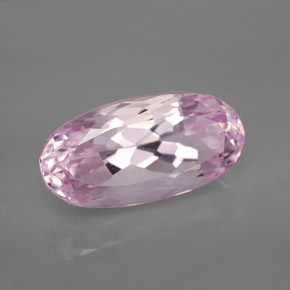 Kunzite rose naturelle coupe ovale, 11,76 ct, VVS