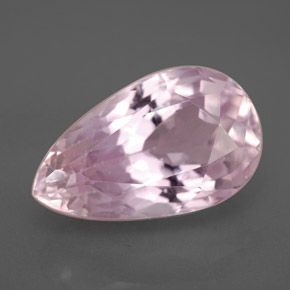 Kunzite rose naturelle en forme de poire, 8,41 ct, VVS-VS