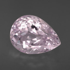 Kunzite Rose naturelle En forme de poire, 6.94 ct, VVS-VS
