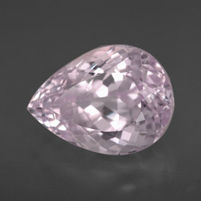 Kunzite Rose naturelle En forme de poire, 6.94 ct, VVS-VS