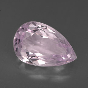 Kunzite Rose naturelle En forme de poire, 3.95 ct, VS