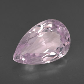 Kunzite Rose naturelle En forme de poire, 3.95 ct, VS
