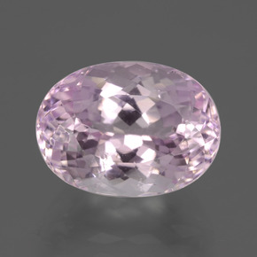 Kunzite rose naturelle coupe ovale, 6,71 ct, VS