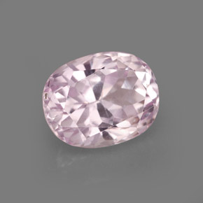 Kunzite rose naturelle coupe ovale, 5,63 ct, VVS-VS