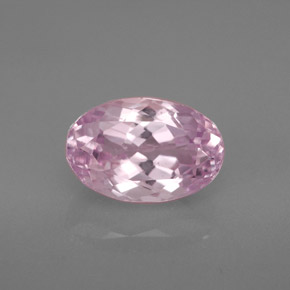 Kunzite rose naturelle coupe ovale, 3,79 ct, VS