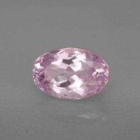 Kunzite rose naturelle coupe ovale, 3,79 ct, VS