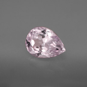 Kunzite rose naturelle en forme de poire, 3,55 ct, VVS-VS