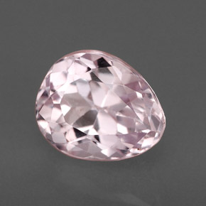 Kunzite rose naturelle en forme de poire, 2,00 ct, VVS-VS